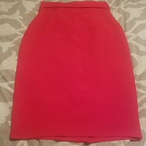 Red pencil skirt